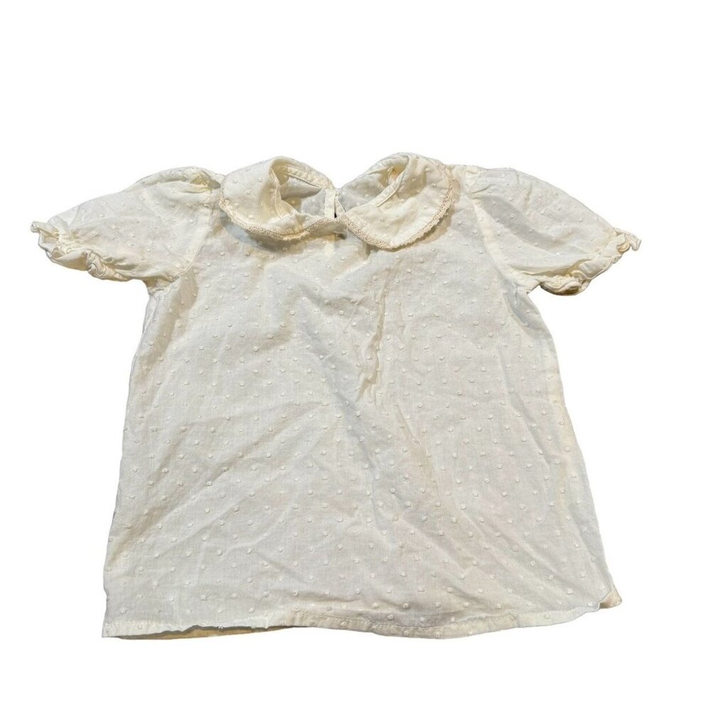 Numi Swiss Dot Peter Pan Collar Top 2T